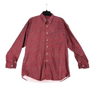 Chaps Ralph Lauren Geometric Shirt Men L Vintage 90s Archive Prep Americana